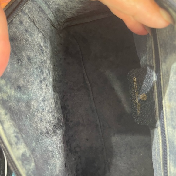 Authentic Gucci  Monogram Vintage Web Boston Navy Tote - Picture 10 of 15